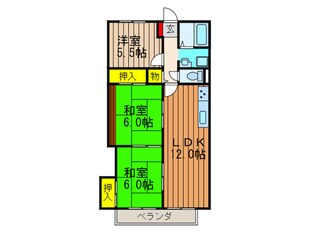 セントフレア北山の物件間取画像